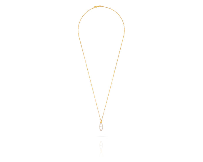 Small Diamond Kingston Charm Necklace | Gold - Vincent Peach Fine Jewelry