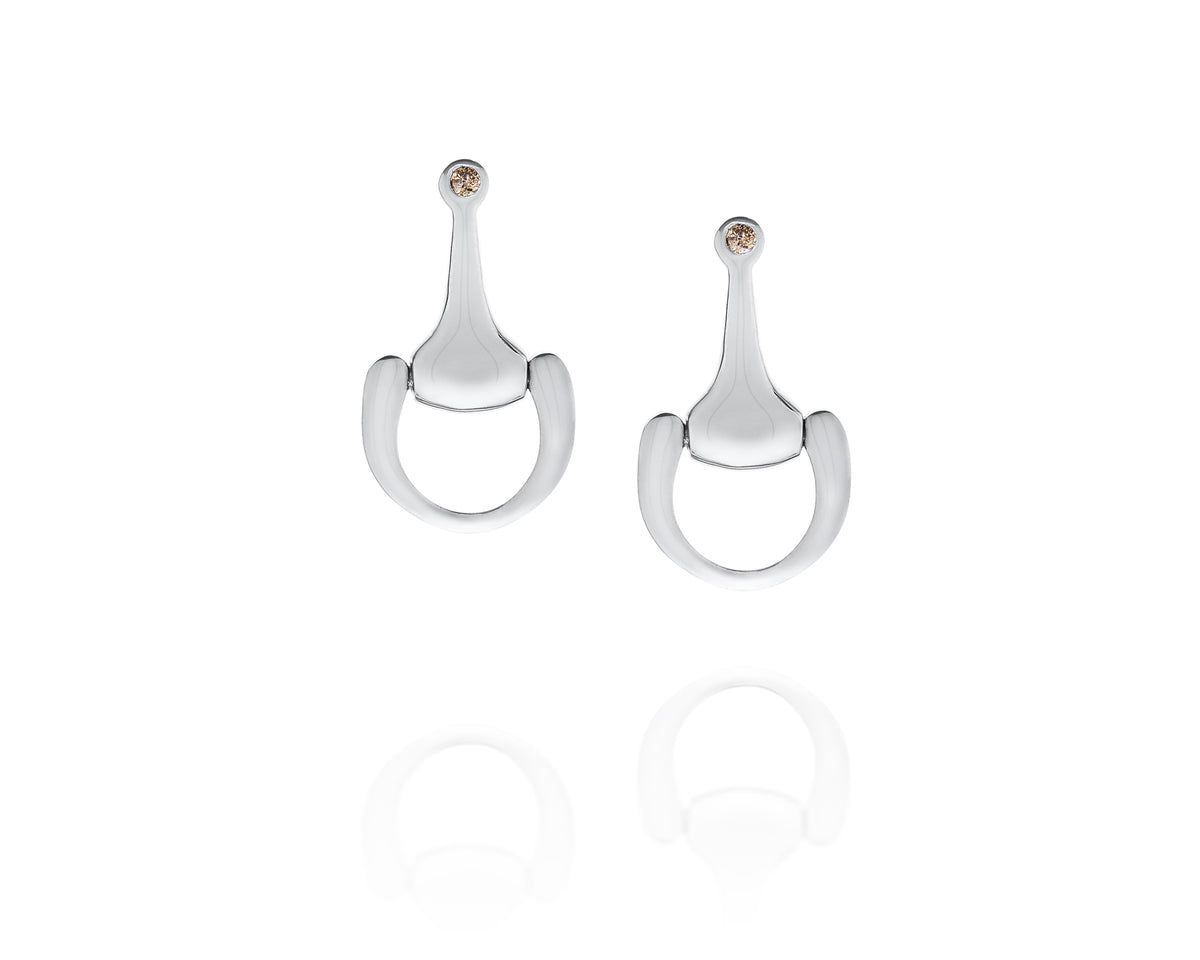 Small Equestrian Bit Earrings | Sterling Silver - Vincent Peach Fine Jewelry