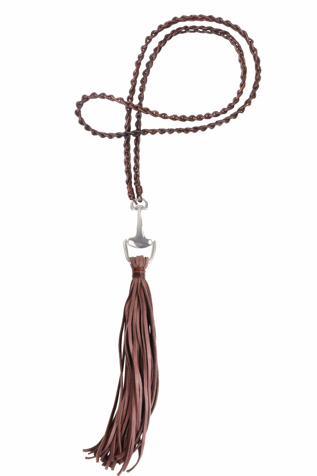 Equestrian Fringe Necklace - Hottest Designer Pearl and Leather Jewelry | VINCENT PEACH
