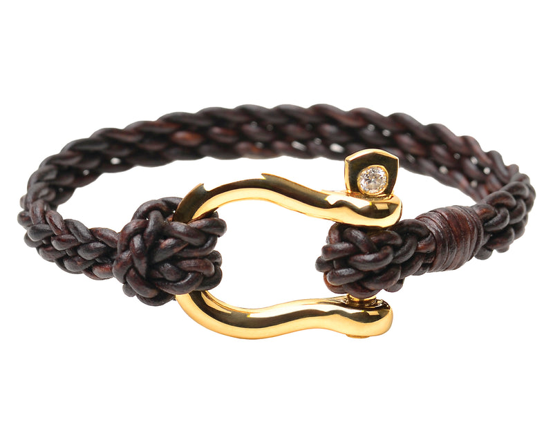 Gold Shackle Bracelet Vincent Peach Fine Jewelry