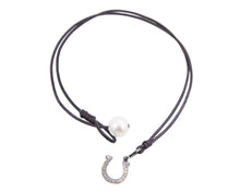 Horseshoe Charm Necklace | Diamond - Vincent Peach Fine Jewelry