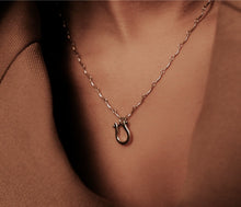 Small Stirrup Charm Necklace