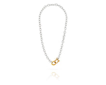 Petite Shackle Chain Necklace | Gold Diamond