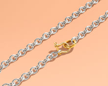 Petite Shackle Chain Necklace | Gold Diamond