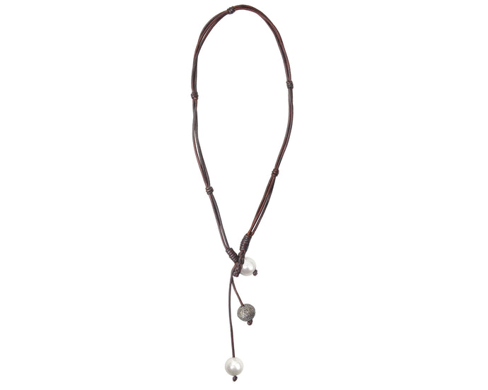 Pavé in a Pod Necklace, Freshwater - Vincent Peach Fine Jewelry