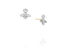 Queen Bee Earrings | Gold Diamond Body - Vincent Peach Fine Jewelry