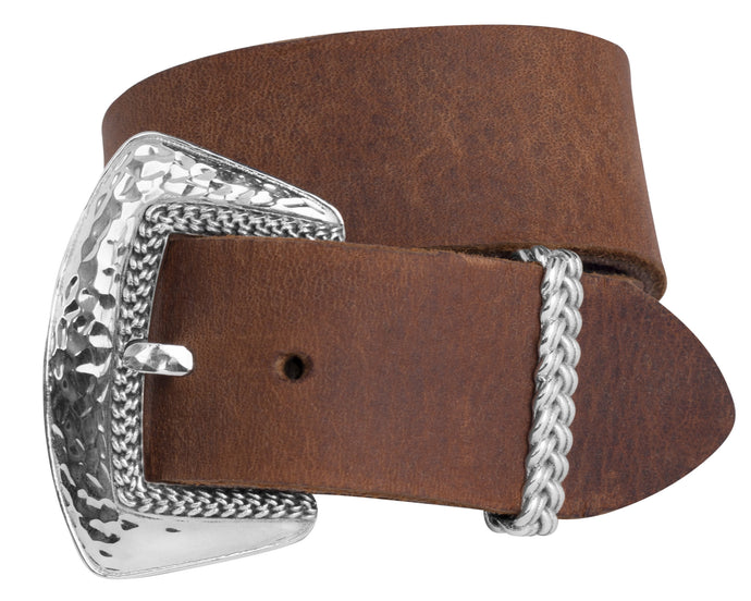 Santa Fe Drifter's Buckle | Hammered Sterling Silver - Vincent Peach Fine Jewelry