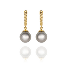 White South Sea Gold Drop Earrings - Vincent Peach Fine Jewelry
