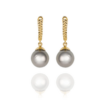 White South Sea Gold Drop Earrings