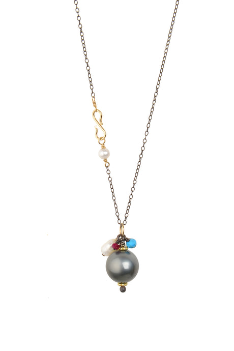 Small Royal Drop Necklace, Tahitian - Hottest Designer Pearl and Leather Jewelry | VINCENT PEACH
 - 1