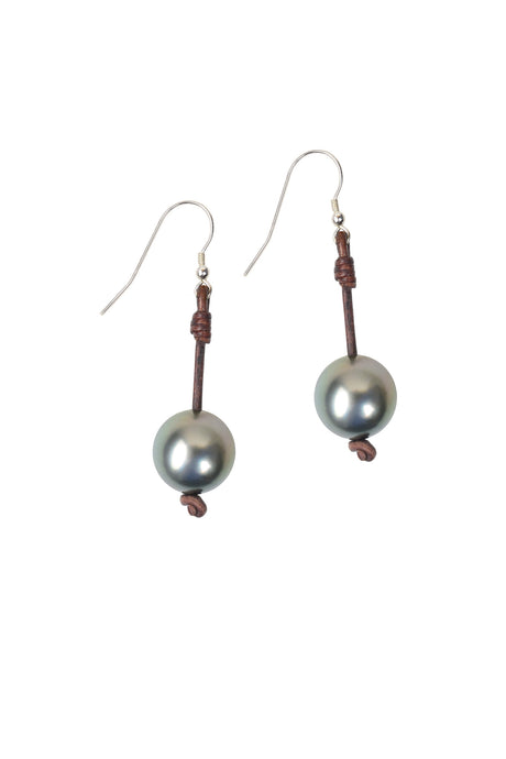 Seaplicity Earrings, Tahitian - Hottest Designer Pearl and Leather Jewelry | VINCENT PEACH
 - 1