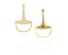 Medium Equestrian Bit Earrings | Diamond