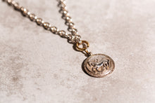 Diamond Trojan Coin Chain Necklace - Vincent Peach Fine Jewelry