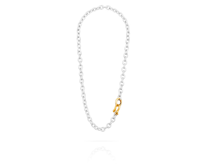 Petite Shackle Chain Necklace | Gold