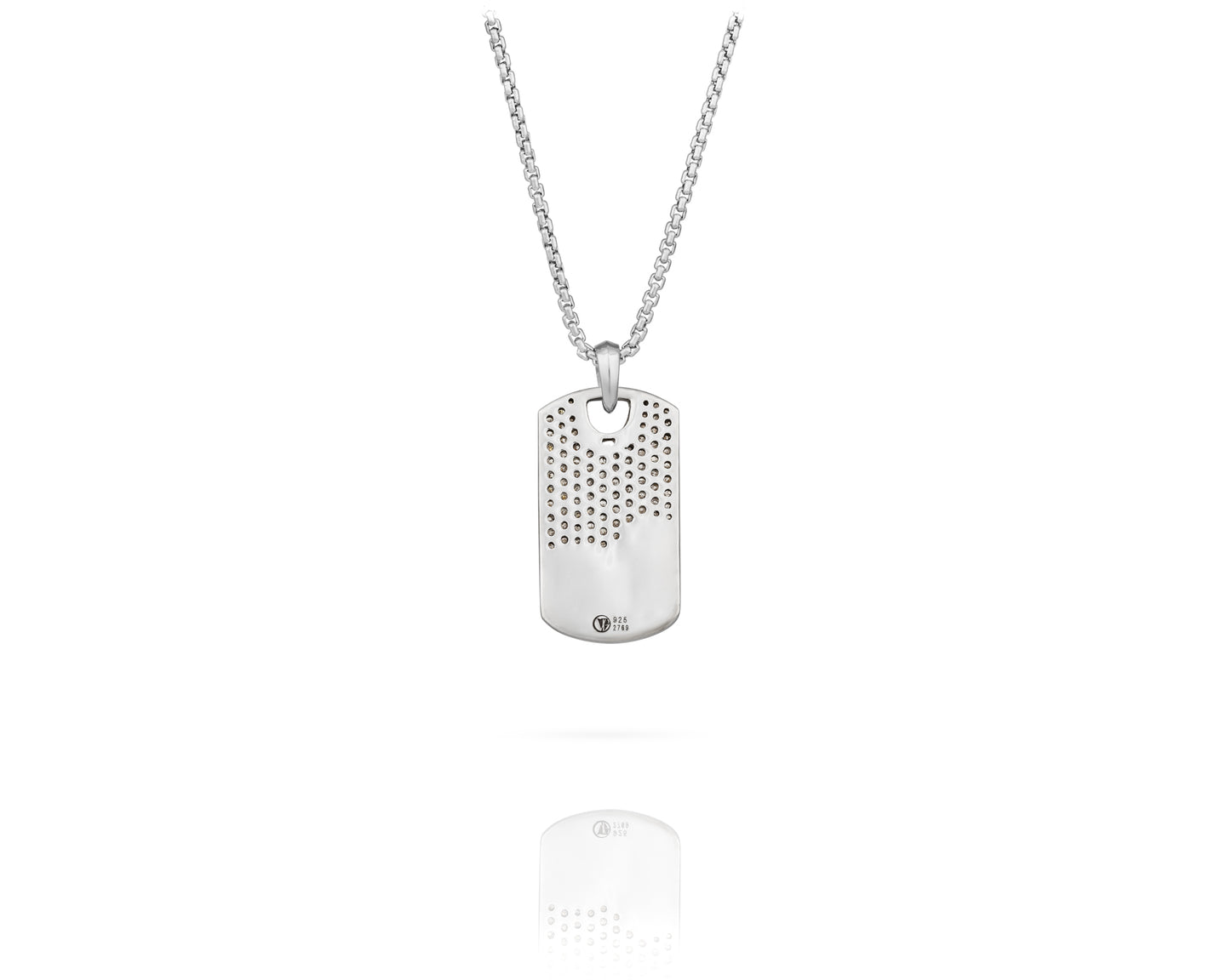 Trojan Dog Tag Necklace  Diamond – Vincent Peach Fine Jewelry