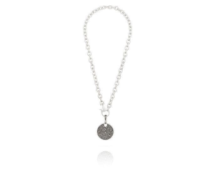 Pavé Disc Chain Necklace - Vincent Peach Fine Jewelry