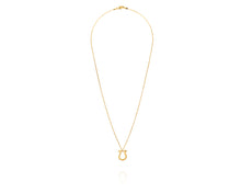 Small Shackle Bit Charm Necklace | Gold