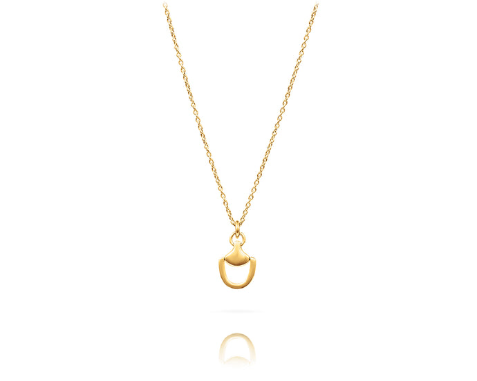 Small Churchill Downs Charm Necklace | Gold - Vincent Peach Fine Jewelry