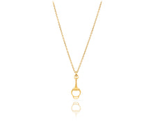 Small Snaffle Bit Charm Necklace | Gold