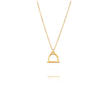Small Stirrup Bit Charm Necklace | Gold - Vincent Peach Fine Jewelry