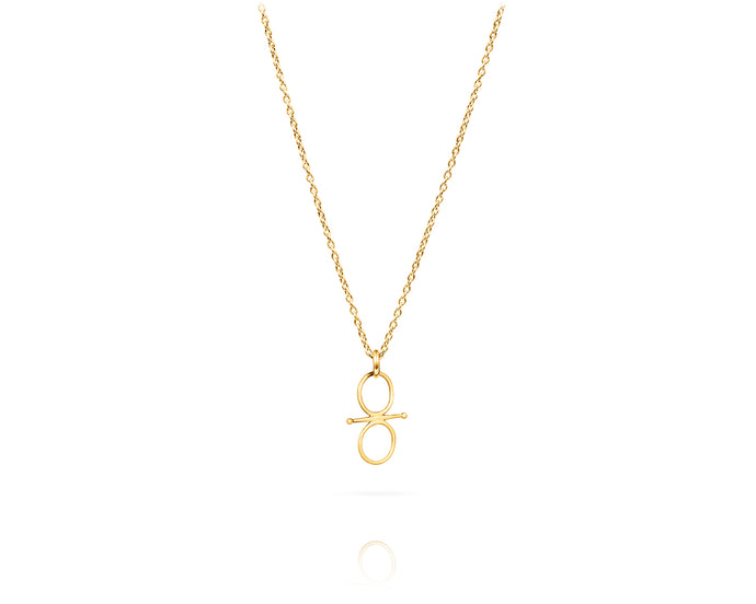 Small Fulmer Snaffle Bit Charm Necklace | Gold - Vincent Peach Fine Jewelry