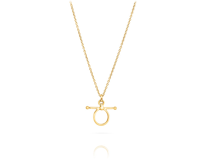 Small Fulmer Bit Charm Necklace | Gold - Vincent Peach Fine Jewelry