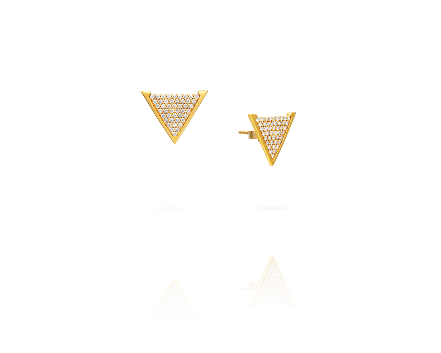 Diamond Triad Earrings | Gold