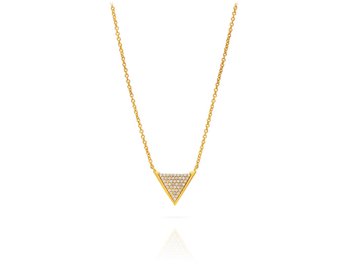 Diamond Triad Necklace | Gold