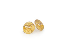 Trojan Coin Earrings | Gold - Vincent Peach Fine Jewelry