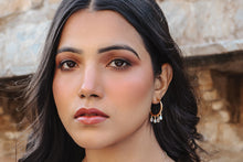 Gold teardrop diamond Hoop Earrings - Vincent Peach Fine Jewelry